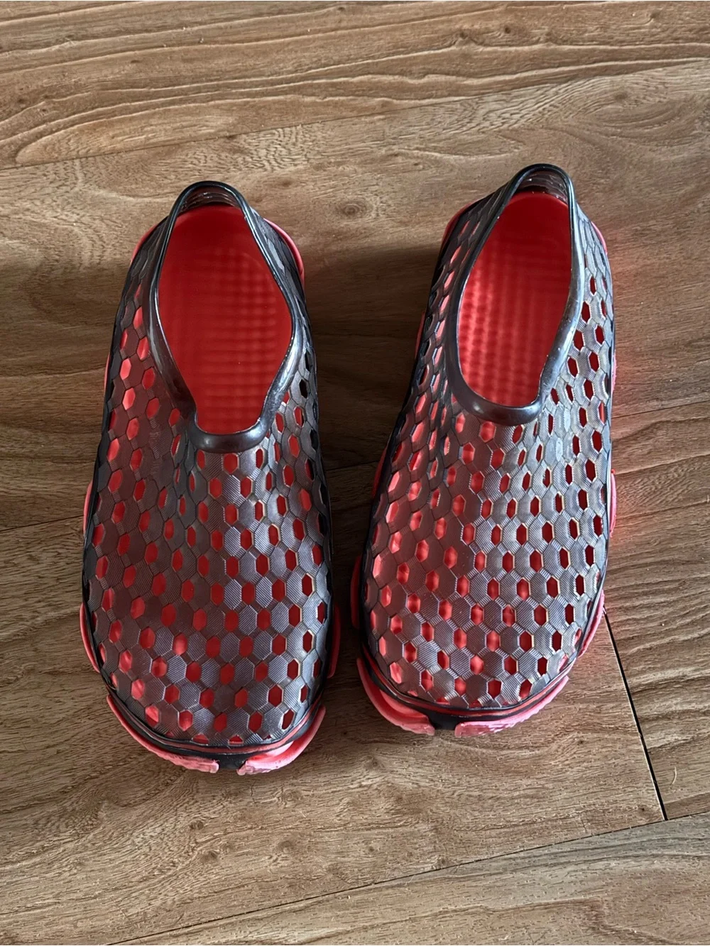 Kids Red Mesh Slip-On Water Shoes